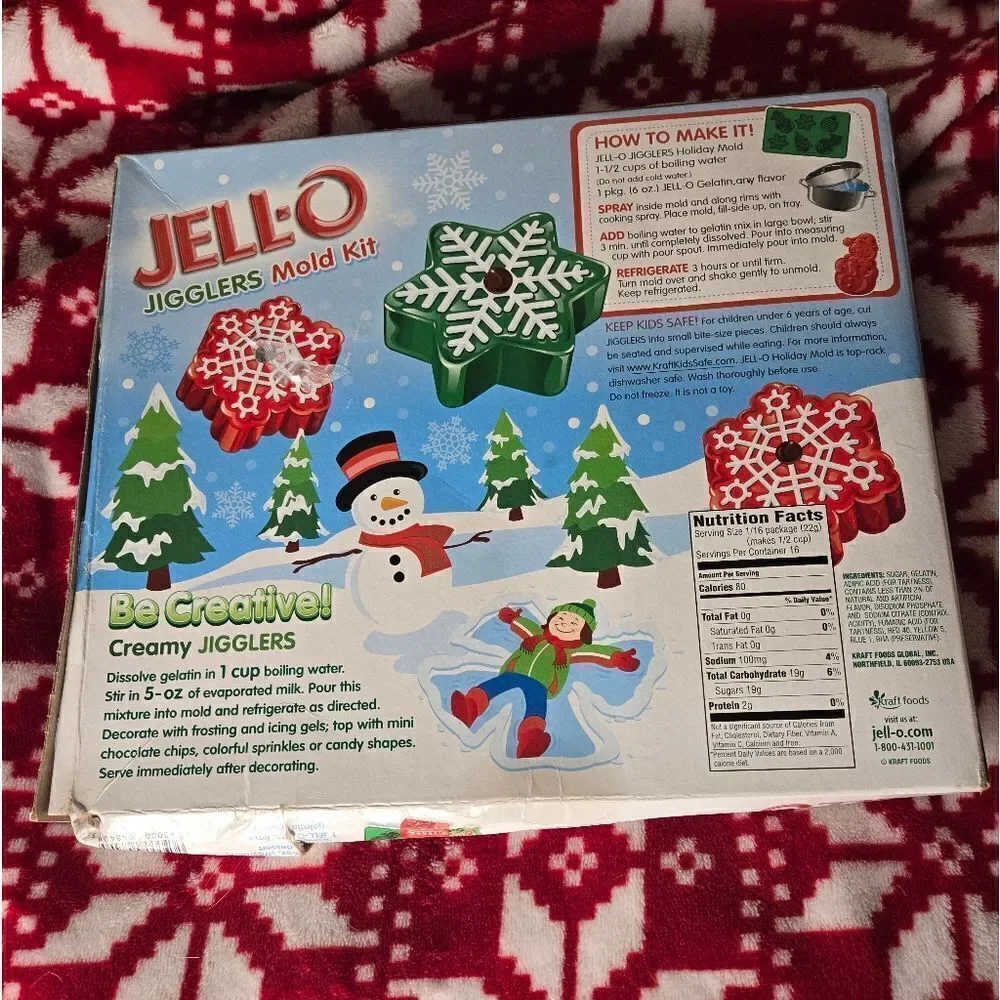 Jell-O Jigglers Mold Kit snowflakes snowman, Christmas tree, ornament